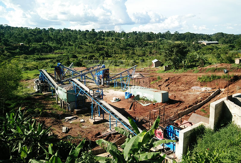 Uganda 200t / h línea de producción de granito se puso en funcionamiento